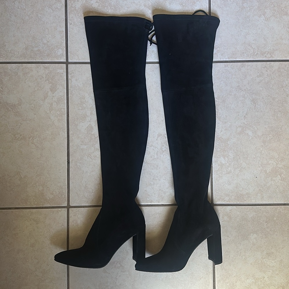 Stuart Weitzman Highland Suede Over-The-Knee Boots - Picture 3 of 11